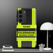 Feuerwehr Handyhülle Samsung® Galaxy S23 Hardcase Schwarz/Leuchtgelb – personalisiert mit Name und Feuerwehr