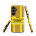 Feuerwehr Handyhülle Samsung® Hardcase Gold/Gelb mit Name und Wunschort – Samsung Galaxy S24 / S24 Plus / S24 Ultra