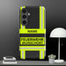 Feuerwehr Handyhülle Samsung® Galaxy S24 Plus Hardcase Schwarz/Leuchtgelb – personalisiert mit Name und Feuerwehr