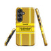 Feuerwehr Handyhülle Samsung® Hardcase Gold/Gelb mit Name und Wunschort – Samsung Galaxy S25 / S25 Plus / S25 Ultra