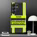 Feuerwehr Handyhülle Samsung® Galaxy S25 Ultra Hardcase Schwarz/Leuchtgelb – personalisiert mit Name und Feuerwehr