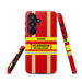 Feuerwehr Handyhülle Samsung® Hardcase Rot/Gelb mit Name und Wunschort – Samsung Galaxy S26 / S26 Plus / S26 Ultra
