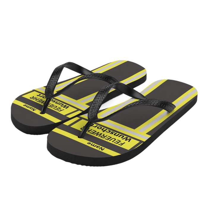 Feuerwehr Flip Flops - Schwarz/Gelb