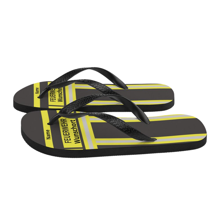 Feuerwehr Flip Flops - Schwarz/Gelb