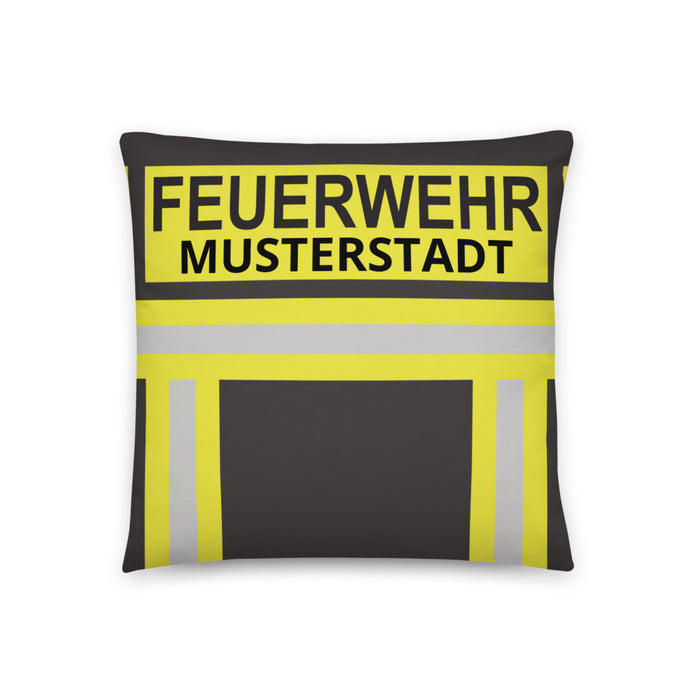 Feuerwehr Basic-Kissen - Schwarz/Gelb