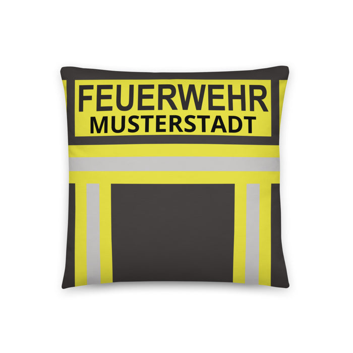 Feuerwehr Basic-Kissen - Schwarz/Gelb