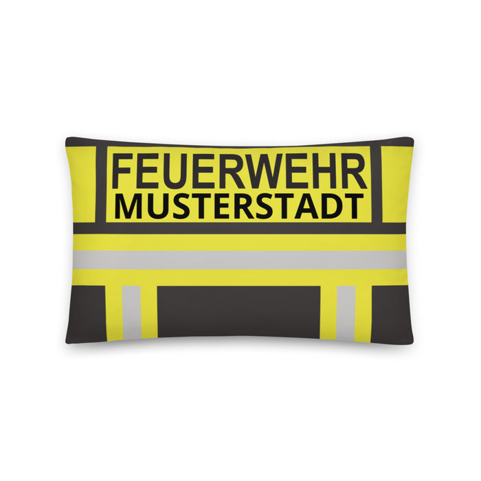 Feuerwehr Basic-Kissen - Schwarz/Gelb