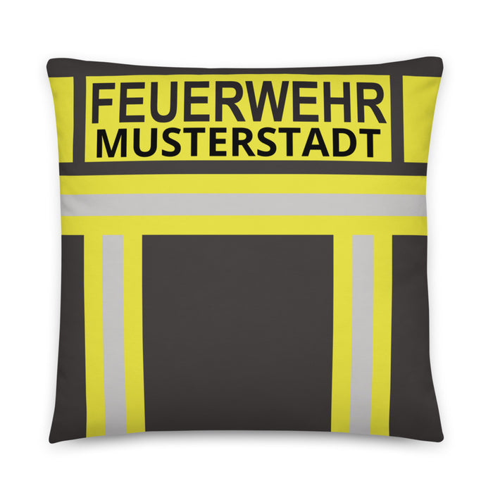 Feuerwehr Basic-Kissen - Schwarz/Gelb