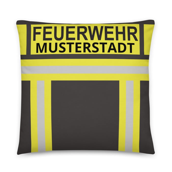 Feuerwehr Basic-Kissen - Schwarz/Gelb